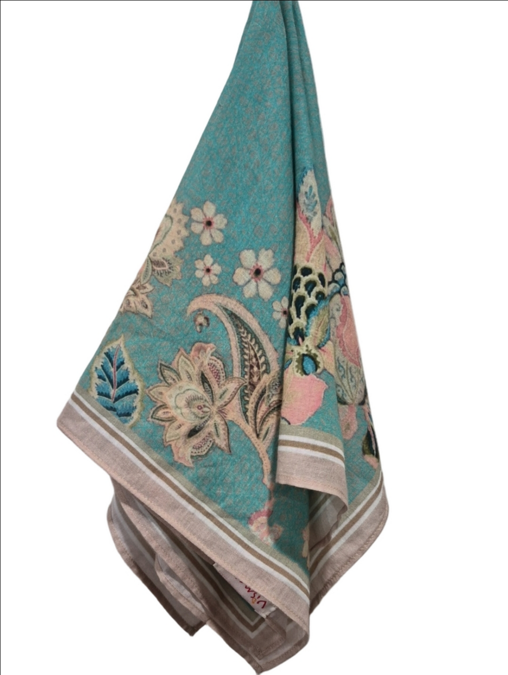 Vismaya 100% Cotton Square Floral Scarf Neckerchief Bandana 20x20